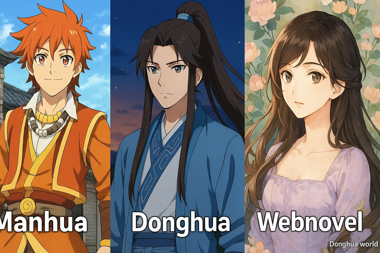 Understanding Manhua, Donghua, and Webnovels